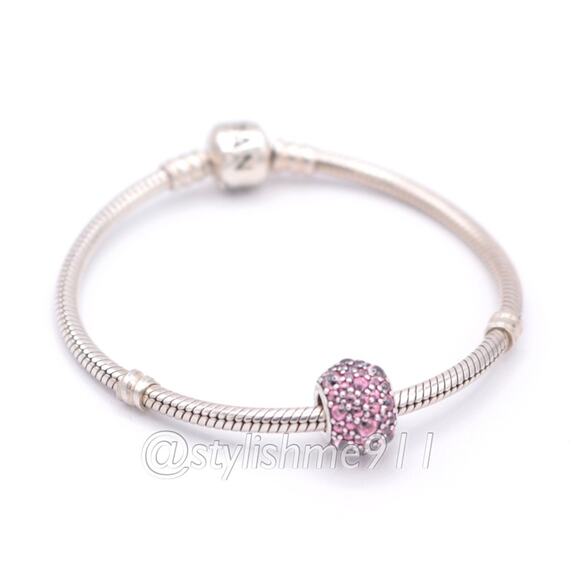 Authentic PANDORA Shimmering Droplets with Pink Zirconia - 791755PCZ - Picture 5 of 11